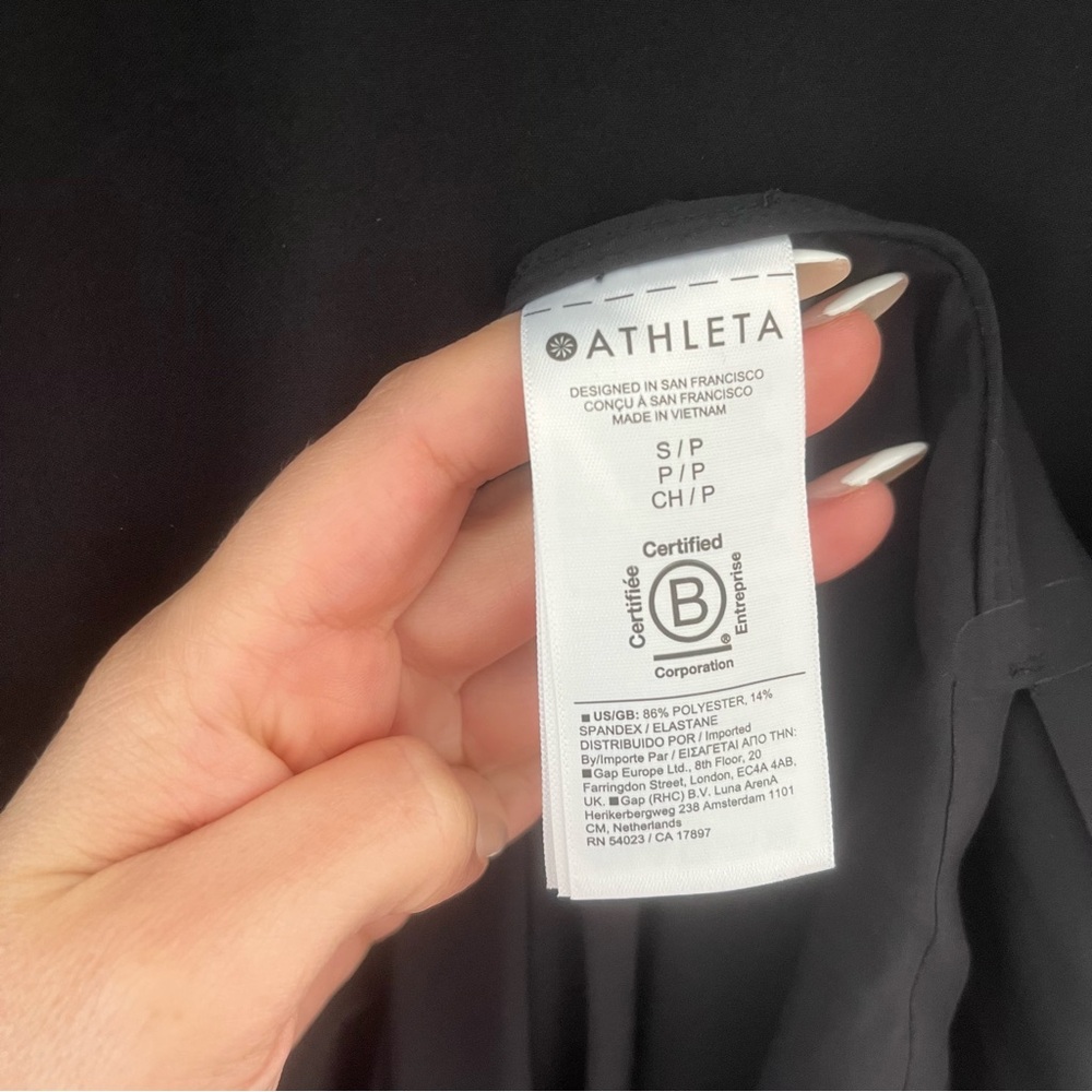 ATHLETA Urbanite Dress Black #846038 Casual Shirt Style Missing BELT Size S/P - Picture 12 of 16